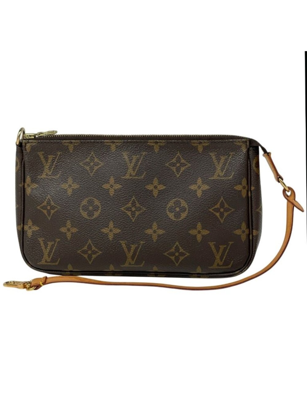 Louis Vuitton Pochette Makeup Cosmetics Pouch Monogram Brown - Picture 1 of 9